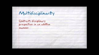 Multidisciplinary Interdisciplinary and Transdisciplinary [upl. by Bart256]