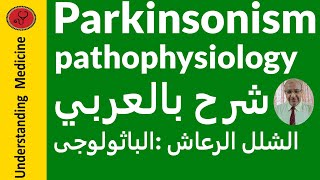 Parkinsonism  pathophysiology شرح بالعربي  الشلل الرعاش باثوفسيولوحي [upl. by Gowrie]