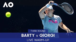 LIVE Barty v Giorgi WarmUp Rod Laver Arena 3R  Australian Open 2022 [upl. by Olnek]