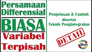 Penjelasan detail PDB variabel terpisah beserta 4 contoh detail disertai teknik pengintegralan [upl. by Analise278]