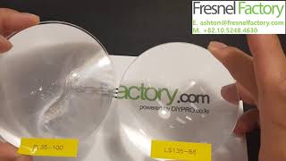 Fresnel lens for LED light comparing aspherical and spherical lens [upl. by Killion]