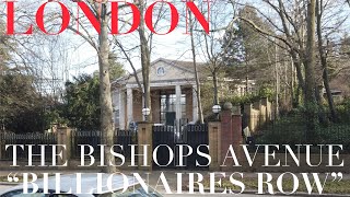 Billionaires Row  The Bishops Avenue  London N2 Walk 4K HDR [upl. by Florine706]