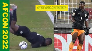 Serge Aurier ends up as Ivory Coast keeper  Late Goal [upl. by Euqinahc]