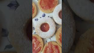 Linzer cookies  Austrian linzer  cookies  Jam cookies Christmas 🎄 cookies viralvideo food [upl. by Neerbas]