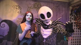 Jack Skellington and Sally meet and greet at Mickeys NotSoScary Halloween Party [upl. by Horan]