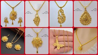 40 Latest Gold ChainLocket Designs 2020  Lightweight Chain And Locket Collection  Simple Styles [upl. by Azarria543]