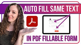 How to Auto Fill Same Text in PDF Form  Adobe Acrobat Pro Tutorial [upl. by Aleuname]