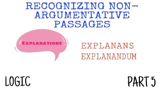 Logic Unit 2 Recognizing NonArgumentative Passages  In Thuok Naath [upl. by Yssirk]