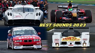 BEST MOTORSPORT SOUNDS OF 2023  Huayra R Matra RSR V10 V12 Rally STW F1 GT1 GT2 [upl. by Eellah]