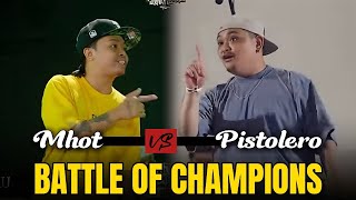 Mhot vs Pistolero ito na ang paghaharap ng mga champion sa battle rap [upl. by Christiano]