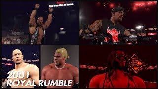 THE 2001 ROYAL RUMBLE MATCH  WWE 2K22 BUT WHO WINS [upl. by Nylinej]