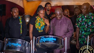 ASANTEHENE PLAYS PANYARD STEEL DRUM AT DESPERADO PAN THEATRE IN TRINIDAD AND TOBAGO [upl. by Boyden786]