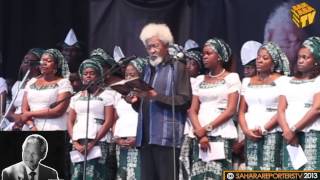 Wole Soyinkas Tribute Poem to Mandela quotNo He Saidquot [upl. by Anyahs991]