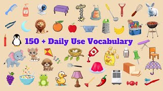 Daily Use English Vocabulary with Pictures for Kids [upl. by Aillemac]