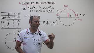 EQUAÇÕES TRIGONOMÉTRICAS FUNDAMENTAIS  08 [upl. by Eddy586]