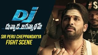 DJ Duvvada Jagannadham Scenes  SIR Peru Cheppandayya Fight Scene  Allu Arjun [upl. by Parrisch]