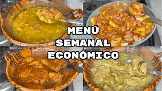 MENÚ SEMANAL ECONÓMICO CON 150 PESOS 3750 A LA SEMANAFABI CEA [upl. by Kowatch326]