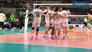 NU BEATS DLSU AT UAAP MENS VOLLEYBALL [upl. by Mallon613]