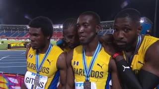 IAAFBTC World Relays Bahamas 2017  4X100m men Final Team Barbados Silver [upl. by Janelle]