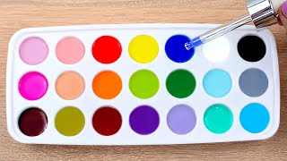 How to Create 16 New Colors from 3 Primary Colors  Satisfying Color Mixing [upl. by Akemed]