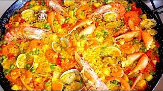 Paella de Marisco mi receta económicaA mi manera [upl. by Beitch]