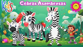 Descubre las Maravillas de las Cebras Animales Únicos Aventuras en Blanco y Negro video para niños [upl. by Serg37]