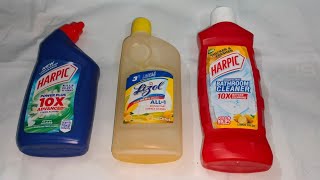 Harpic toilet cleaner review l lizol floor cleaner use l Red Harpic review l price l [upl. by Uund]