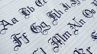 How to Gothic Calligraphy Capital and Small Letters From A to Z  Blackletters Calligraphy [upl. by Jehovah]