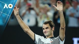 Federer v Nishikori match highlights 4R  Australian Open 2017 [upl. by Torras]