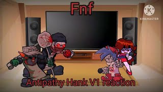 Fnf react to Antipathy Hank V1 mod Gacha club [upl. by Allenaj]