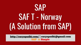 Surya Padhi  SAP ERP  FINANCE SAF T SOLUTION NORWAY [upl. by Isdnil]