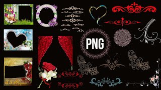 PNG Border Frame Bundle Free Download  PNG Frame  Yousuf Graphics [upl. by Notreve425]