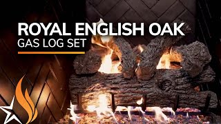 Royal English Oak Vented Gas Logs  Classic Series  Real Fyre [upl. by Christensen]