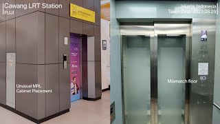 FUJI MRL Elevators at Cawang LRT Station Jakarta [upl. by Uyekawa651]