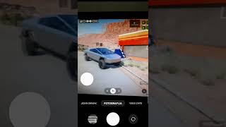 Tesla cybertuck crash 50kmh driving tesla cybertruck crash beamngdrive viralvideo [upl. by Lahcym638]