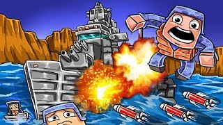 Minecraft  DONT SINK MY BATTLESHIP Secret Battleship vs Nuclear Station [upl. by Florette300]