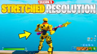 The NEW BEST Stretched Resolution To Use In Fortnite Season 5 👀MORE FOV🚀FPS BOOST RESOLUTION [upl. by Statis666]