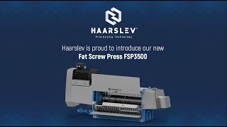 The new Haarslev Fat Screw Press FSP3500 [upl. by Madella]