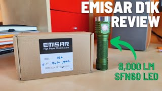 Emisar D1K Review  Pocket Thrower Lumen Monster  8000 lm SFN60 Edition [upl. by Ttocs]