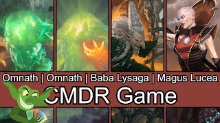 Omnath vs Omnath vs Baba Lysaga vs Magus Lucea Kane EDH  CMDR game play [upl. by Araccat]