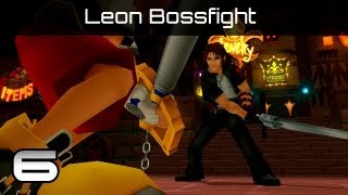 Kingdom Hearts 15 HD ReMIX FM Walkthrough Part 6 Leon Bossfight [upl. by Stephen]