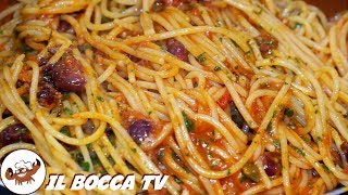 297  Spaghetti alla puttanescae lestate è bella fresca primo piatto facile veloce e saporito [upl. by Adyeren]