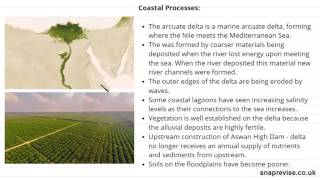 Coasts International Case Study Nile Delta  Alevel Geography  AQA OCR Edexcel [upl. by Skiest]