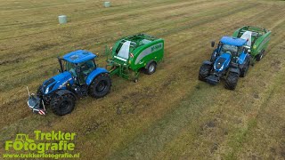 Ronde balen persen  Toering  New Holland  McHale Fusion 3 Plus  Pressing bales  Ballenpressen [upl. by Chally]