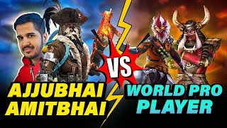 I FOUND REAL AMITBHAI IN WORLD CHAT  GARENA FREE FIRE [upl. by Rdnaskela]