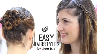 EASY HAIRSTYLES SHORT HAIR [upl. by Nedrud]