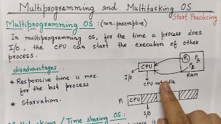 Multiprogramming Operating System and Multitasking Operating System  Types of Operating System [upl. by Pate658]