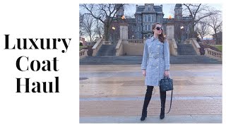 New In Luxury amp Designer Coat Haul  Burberry Mackage LK Bennett [upl. by Yeo]