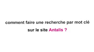 Maîtrisez la recherche par motclé sur le site Antalis [upl. by Ecnerrot936]