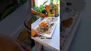 Doodle Art on Tray  diy resin craft snack bestoutofwaste [upl. by Faro]